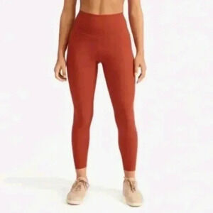 Everlane perform workout gym Full length Legging  Rust brick Sz xs